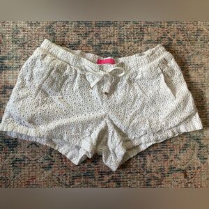 Lilly Pulitzer White Eyelet Baybreeze Shorts